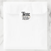Tee: Die Kunst, so zu tun, als sei sie ruhig Runder Aufkleber (Tasche)