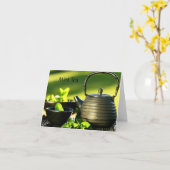 Tee Drinker Note Card Karte (Gelbe Blume)