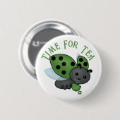 Tee Drinking Ladybug Button (Vorne & Hinten)