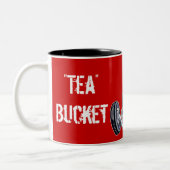 "Tee-" Eimer-Tasse Zweifarbige Tasse (Links)