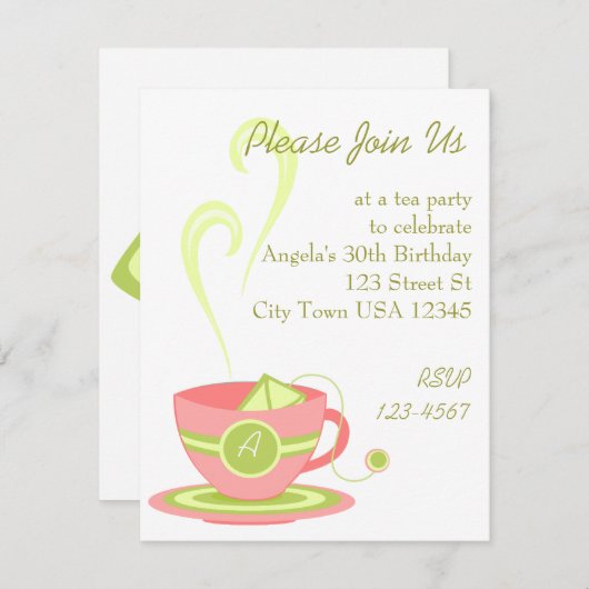 Tee Einladung (Vorne/Hinten)