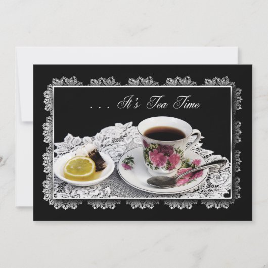 TEE-EINLADUNG - TEA TIME EINLADUNG (Vorderseite)