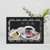 TEE-EINLADUNG - TEA TIME EINLADUNG (Stehend Vorderseite)
