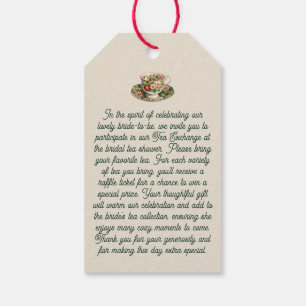 Tee-Exchange-Anforderungskarte - Teebeutel-Form Geschenkanhänger