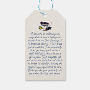 Tee-Exchange-Anforderungskarte - Teebeutel-Form Geschenkanhänger