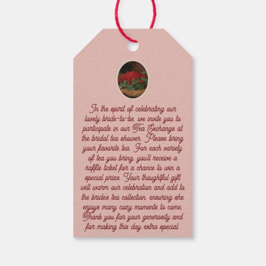 Tee-Exchange-Anforderungskarte - Teebeutel Form Geschenkanhänger (Rückseite)