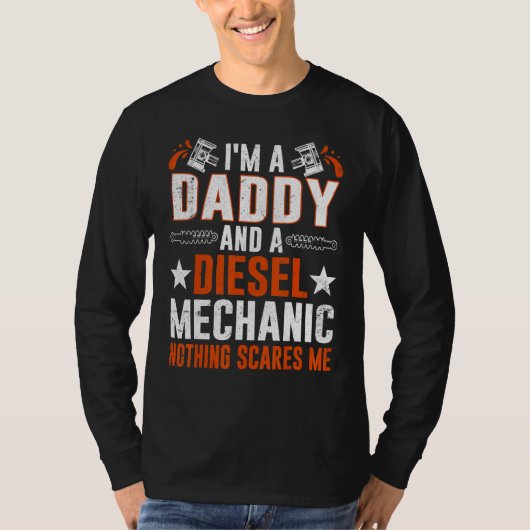 Tee For Men Father's Day Diesel Mechanic Daddy (Vorderseite)