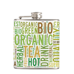 Tee-Frühstückstext Flachmann