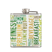 Tee-Frühstückstext Flachmann (Rückseite)