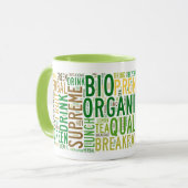Tee-Frühstückstext Tasse (Vorderseite Links)