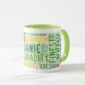 Tee-Frühstückstext Tasse (VorderseiteRechts)