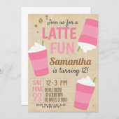 Tee-Fun-Kaffee zum Geburtstag Einladung (Vorne/Hinten)