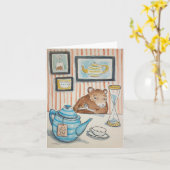 Tee für die Maus Karte (Gelbe Blume)