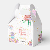 Tee für drei, dritter Tee zum Geburtstag Geschenkschachtel (Rückseite)