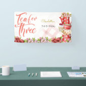 Tee für drei Jahre, Teeblume Geburtstag Banner (Messe)