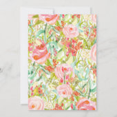 Tee für drei Rose Goldmädchen 3. Geburtstag Einladung (Rückseite)