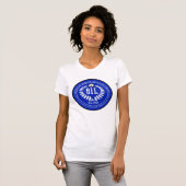 Tee für Frauen - blaues Logo (Vorne ganz)