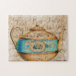 Tee für Puzzlespiel zwei Puzzle