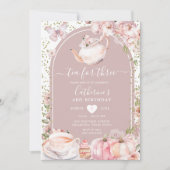 Tee für Three Pink Peony Pumpkin Fall 3. Geburtsta Einladung (Vorderseite)