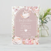Tee für Three Pink Peony Pumpkin Fall 3. Geburtsta Einladung (Stehend Vorderseite)