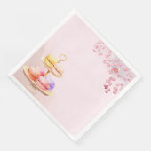 Tee für Twin Twin Baby Shower Napkins Serviette (Ecke)