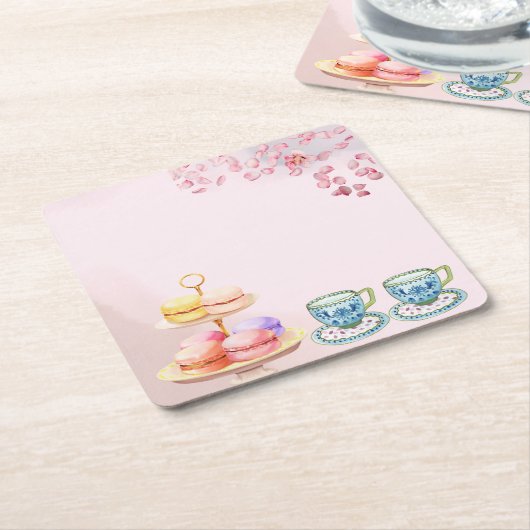 Tee für Twin Twin Baby Shower Rechteckiger Pappuntersetzer (angewinkelt)