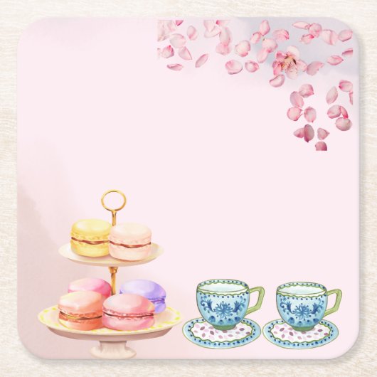 Tee für Twin Twin Baby Shower Rechteckiger Pappuntersetzer (Vorderseite)