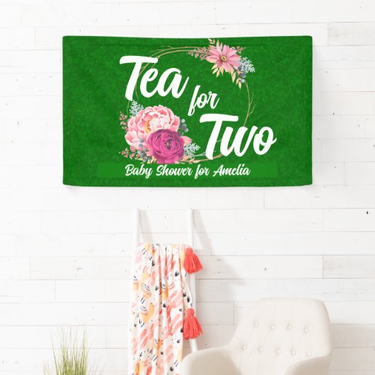 Tee für zwei Babydusche - Hintergrund Banner (Insitu)