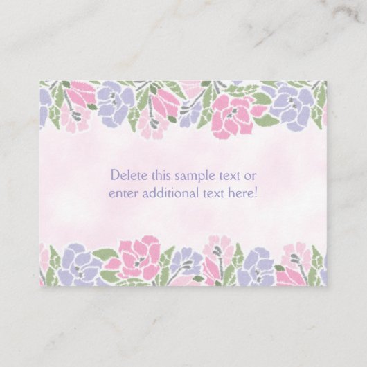 Tee für zwei Babyduschen mit einer Reservekarte Begleitkarte (Rückseite)