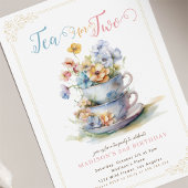 Tee für zwei Blumengarten Tee Party Geburtstag Einladung