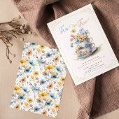 Tee für zwei Blumengarten Tee Party Geburtstag Einladung