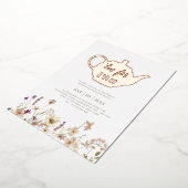 Tee für zwei Blumengeburt - Rose Gold Folieneinladung (Gedreht)