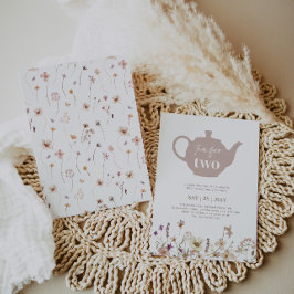 Tee für zwei Blumengeburtstage Einladung