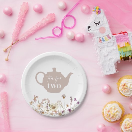 Tee für zwei Blüten Pappteller (Party)