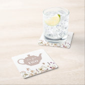 Tee für zwei Blüten Rechteckiger Pappuntersetzer (Vor Ort)