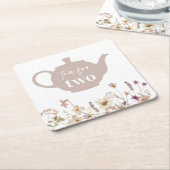 Tee für zwei Blüten Rechteckiger Pappuntersetzer (angewinkelt)