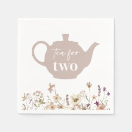 Tee für zwei Blüten Serviette