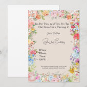 Tee für zwei einladung (Vorne/Hinten)