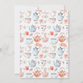 Tee für zwei Geburtstagsfeiern Einladung (Rückseite)