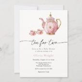 Tee für zwei Kinder-Dusche Tee-Party Einladung (Vorderseite)