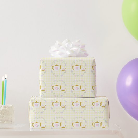 Tee für zwei Mädchen 2. Geburtstag Geschenkpapier (Partygeschenke)