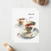 Tee für zwei mitteilungskarte (Vorderseite/Rückseite Beispiel)