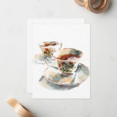 Tee für zwei mitteilungskarte (Vorderseite/Rückseite Beispiel)