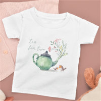 Tee für zwei | Niedliche Teekanne und Babyvögel