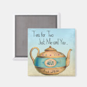 Tee für zwei nur mich und du Personalisiert Magnet (Vorderseite/Rückseite)