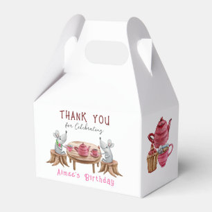 Tee für zwei Papiervorlesungsboxen, Gable 4x2.5x5 Geschenkschachtel