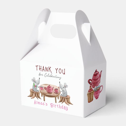 Tee für zwei Papiervorlesungsboxen, Gable 4x2.5x5 Geschenkschachtel (Vorderseite)