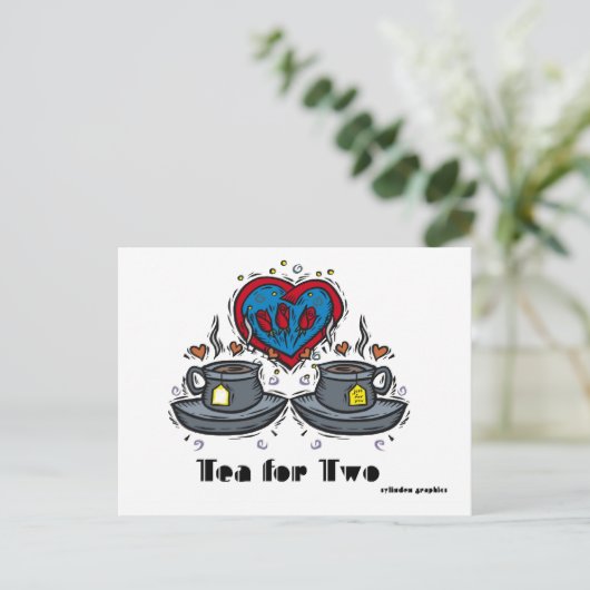 Tee für zwei Postkarten (Stehend Vorderseite)