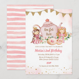 Tee für Zwei Prinzessin Royal Tea Geburtstagsparty Einladung