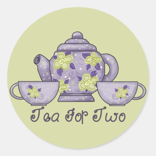 Tee für zwei runder aufkleber (Vorderseite)